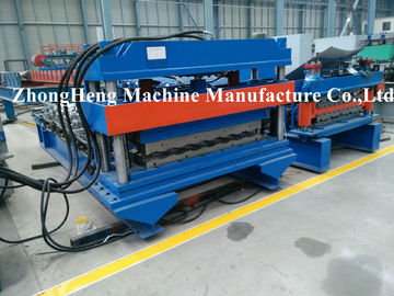 Step double layer Glazed Tile Roll Forming Machine with HMI PLC Control