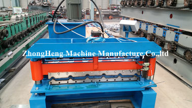 0.18mm - 0.2mm Thickness Corrugated Sheet Forming Machine With Hydraulic Cutting Device