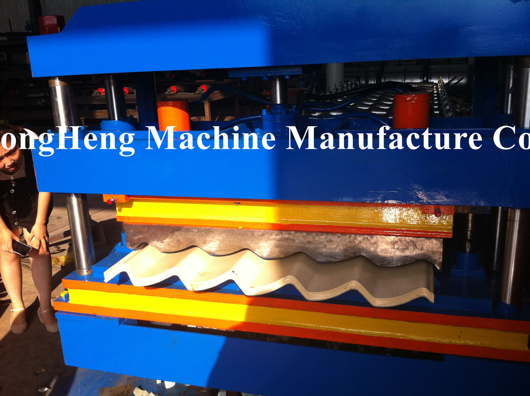 Corrugated Color Steel Frame Roll Forming Machine 0.8mm Tile Making Machine